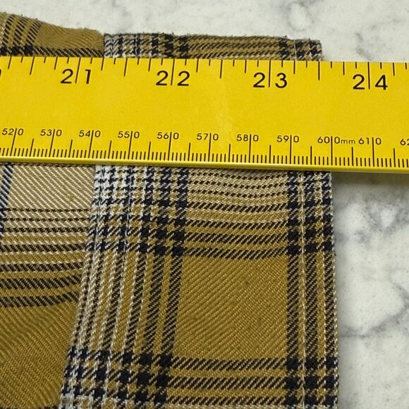 DIXXON Lager Flannel Shirt L Yellow Black White Plaid Workwear Western RARE - Picture 13 of 13